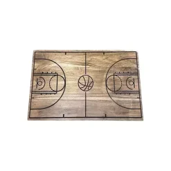 New Kirklands Home Basketball Court Wooden Serving Board Brown