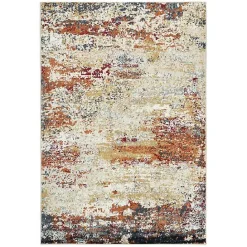 Best Kirklands Home Bastia Ivory Orange Area Rug, 5x7 Multi