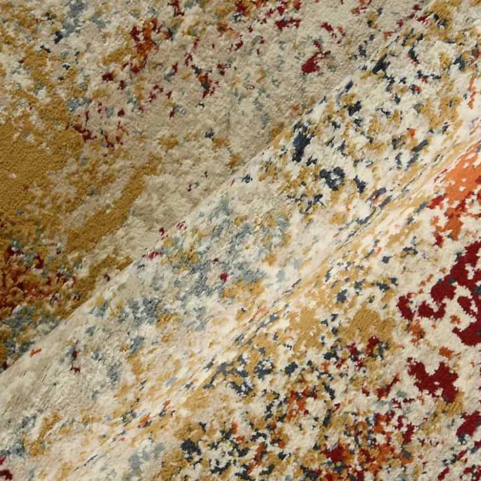 Best Kirklands Home Bastia Ivory Orange Area Rug, 5x7 Multi