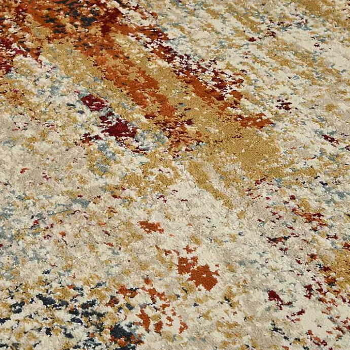 Best Kirklands Home Bastia Ivory Orange Area Rug, 5x7 Multi