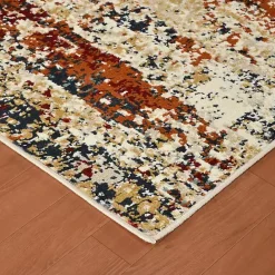 Best Kirklands Home Bastia Ivory Orange Area Rug, 5x7 Multi