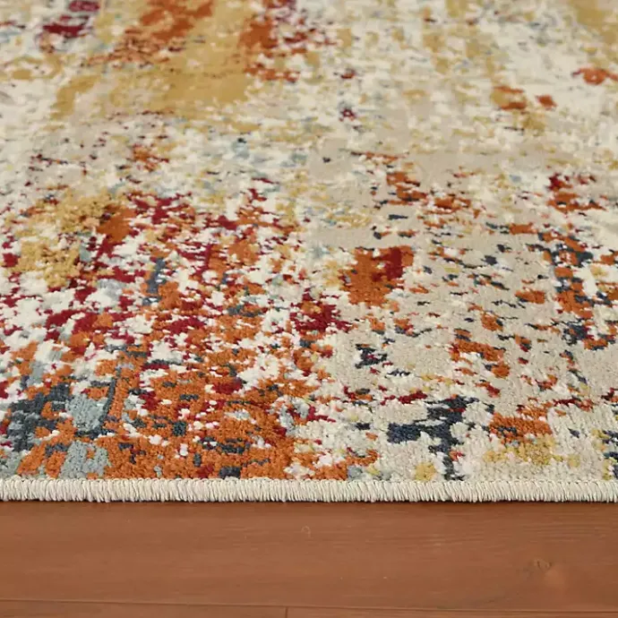 Best Kirklands Home Bastia Ivory Orange Area Rug, 5x7 Multi