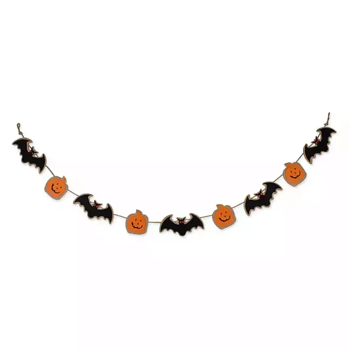 Outlet Kirklands Home Bat and Pumpkin Garland
