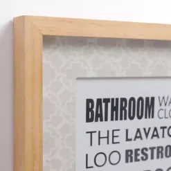 Sale Kirklands Home Bathroom Names Framed Wall Plaque