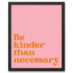 Outlet Kirklands Home Be Kinder Than Necessary Framed Canvas Art Print
