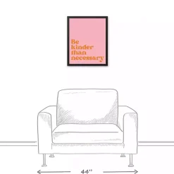 Outlet Kirklands Home Be Kinder Than Necessary Framed Canvas Art Print