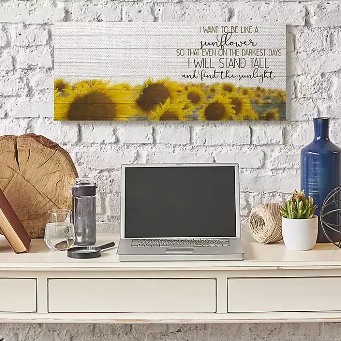 New Kirklands Home Be Like A Sunflower Canvas Art Print