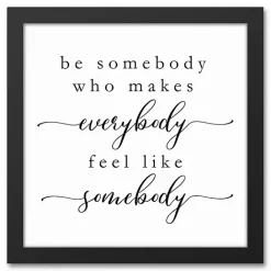 Outlet Kirklands Home Be Somebody Framed Canvas Wall Plaque