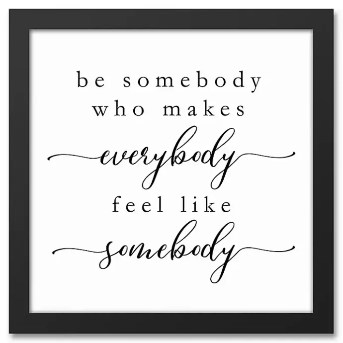Outlet Kirklands Home Be Somebody Framed Canvas Wall Plaque