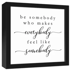 Outlet Kirklands Home Be Somebody Framed Canvas Wall Plaque