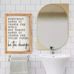 Outlet Kirklands Home Be The Change Framed Wall Sign