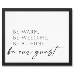 Outlet Kirklands Home Be Warm Be Welcome Framed Canvas Art Print