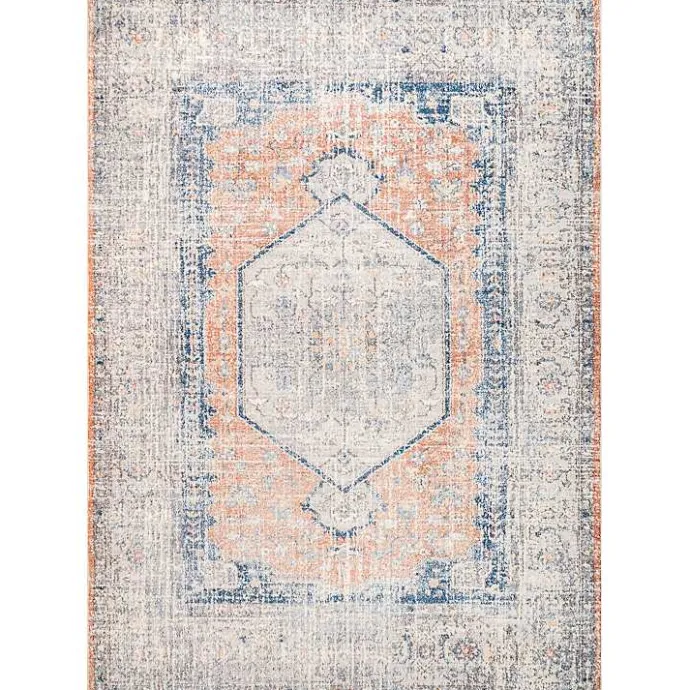 Sale Kirklands Home Bea Distressed Vintage Washable Area Rug, 5x8