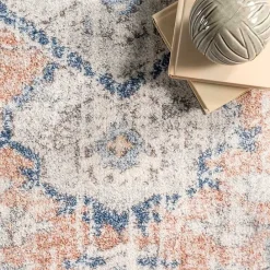 Sale Kirklands Home Bea Distressed Vintage Washable Area Rug, 5x8