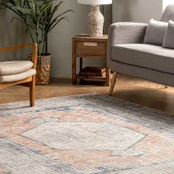 Sale Kirklands Home Bea Distressed Vintage Washable Area Rug, 5x8