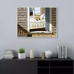 New Kirklands Home Beach House Dog Framed Canvas Art Print