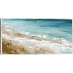 Best Kirklands Home Beach Waves Framed Canvas Art Print Blue