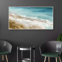Best Kirklands Home Beach Waves Framed Canvas Art Print Blue