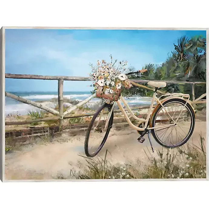 Best Kirklands Home Beachside Ride Framed Canvas Art Print