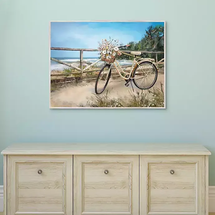 Best Kirklands Home Beachside Ride Framed Canvas Art Print