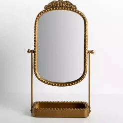 Sale Kirklands Home Beaded Bordeaux Tray Base Tabletop Mirror