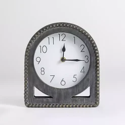 Sale Kirklands Home Beaded Charcoal Tabletop Clock