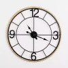 New Kirklands Home Beaded Wood and Metal Open Wall Clock