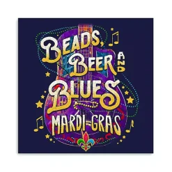 Clearance Kirklands Home Beads, Beer, and Blues Canvas Art Print
