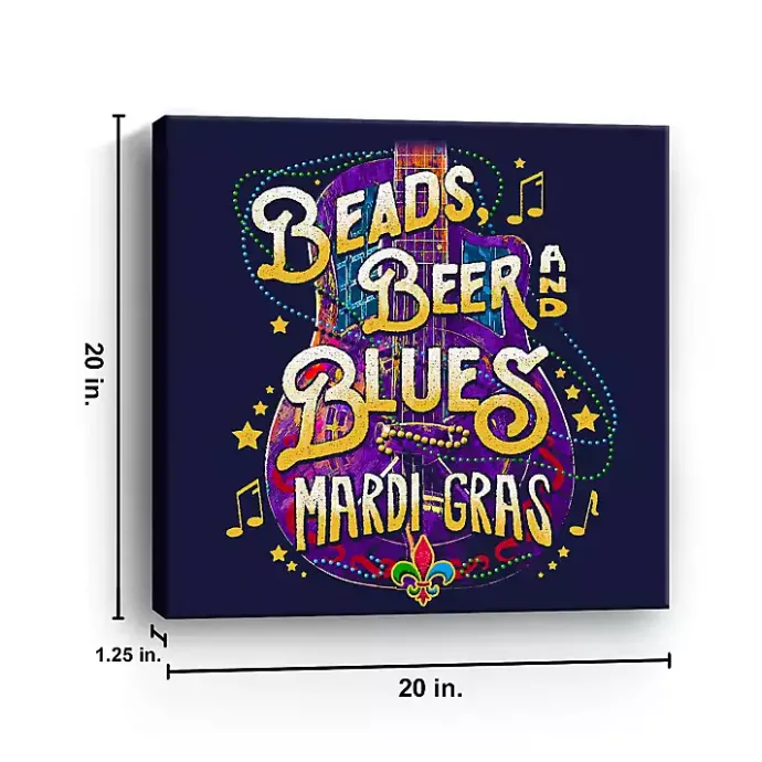 Clearance Kirklands Home Beads, Beer, and Blues Canvas Art Print
