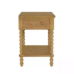 Clearance Kirklands Home Beckett Camel Oak Wood Nightsd Tan