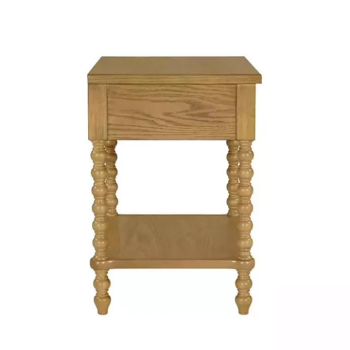 Clearance Kirklands Home Beckett Camel Oak Wood Nightsd Tan