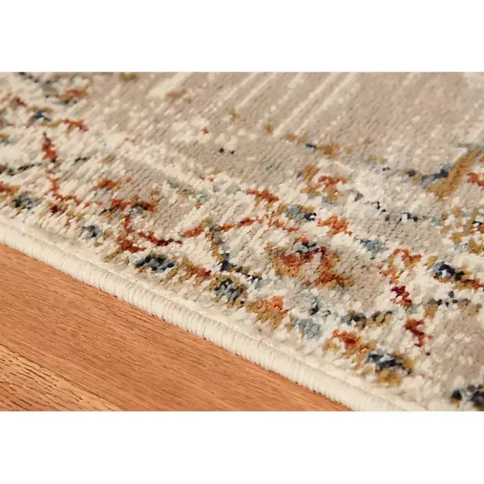 Sale Kirklands Home Beige and Gold Medallion Area Rug, 5x7