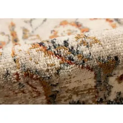 Sale Kirklands Home Beige and Gold Medallion Area Rug, 5x7