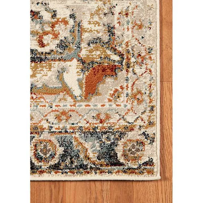Sale Kirklands Home Beige and Gold Medallion Area Rug, 5x7