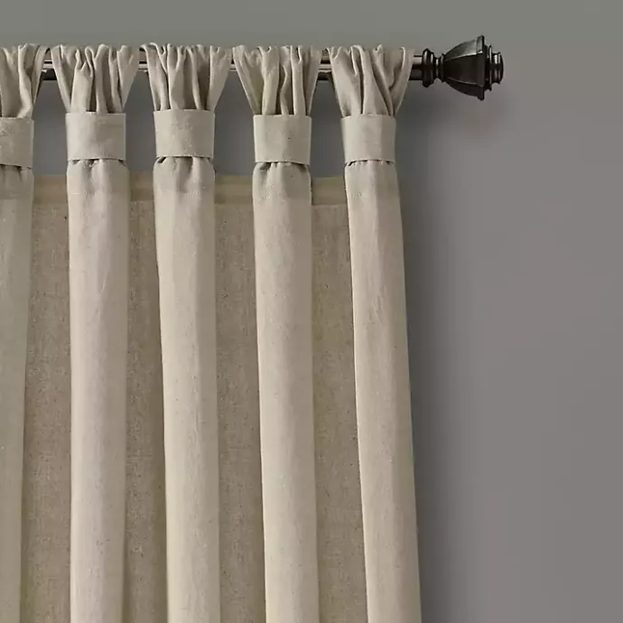 Best Kirklands Home Beige Burlap Knotted Curtain Panel Set, 108 in. Tan