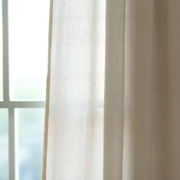 Best Kirklands Home Beige Burlap Knotted Curtain Panel Set, 108 in. Tan