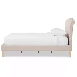 Best Kirklands Home Beige Classic French Queen Platform Bed Tan