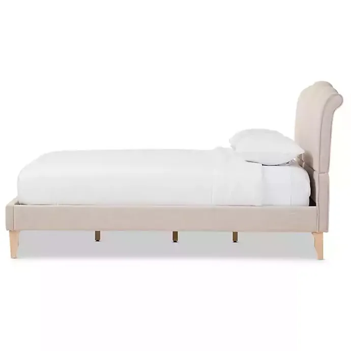 Best Kirklands Home Beige Classic French Queen Platform Bed Tan