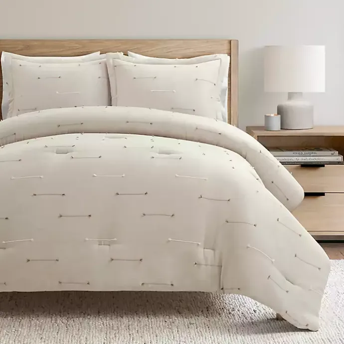 Clearance Kirklands Home Beige Clip Jacquard 3-pc. Full/Queen Comforter Set Tan