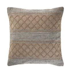 Outlet Kirklands Home Beige Criss Cross Accent Pillow Brown