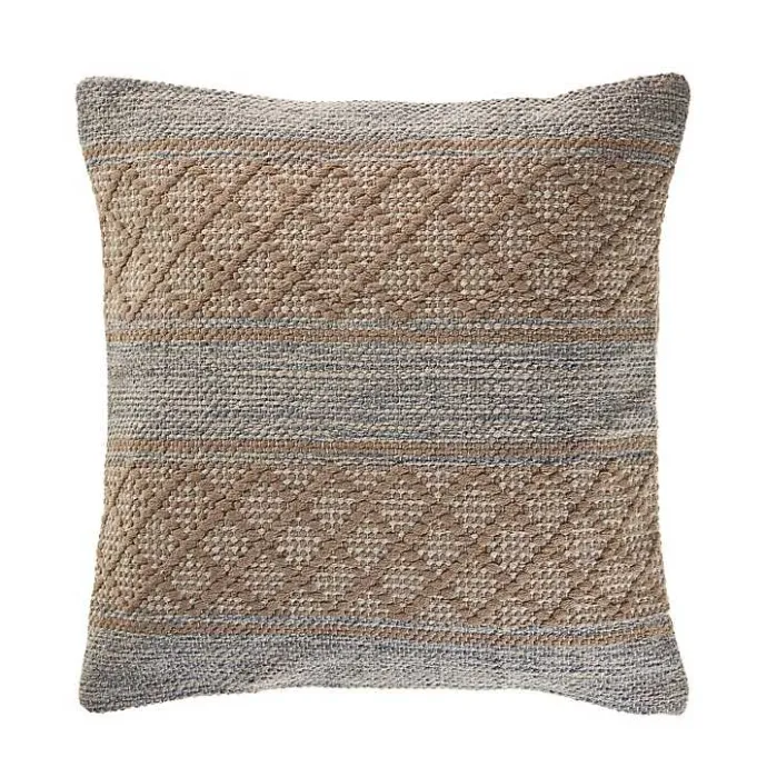 Outlet Kirklands Home Beige Criss Cross Accent Pillow Brown