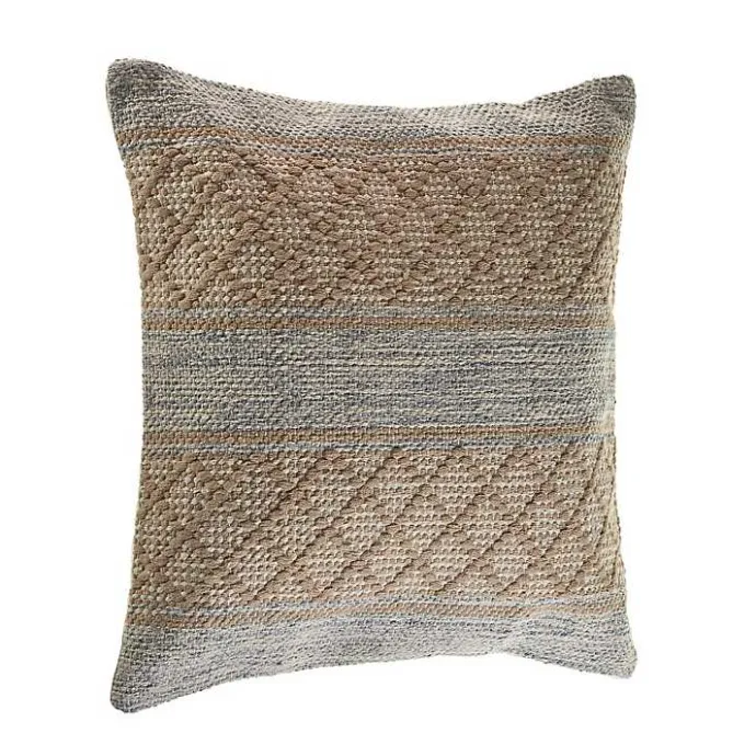 Outlet Kirklands Home Beige Criss Cross Accent Pillow Brown