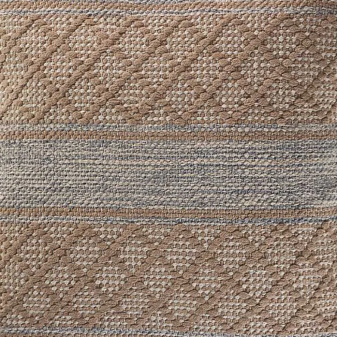 Outlet Kirklands Home Beige Criss Cross Accent Pillow Brown