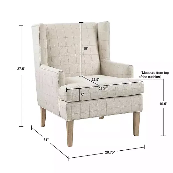Discount Kirklands Home Beige Decker Martha Stewart Accent Chair Brown
