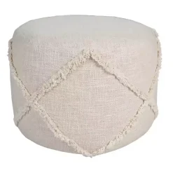 Sale Kirklands Home Beige Diamond Tufted Pouf Tan