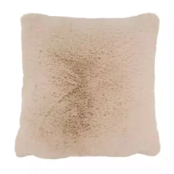 Outlet Kirklands Home Beige Faux Rabbit Fur Pillow Tan
