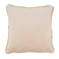 Outlet Kirklands Home Beige Faux Rabbit Fur Pillow Tan