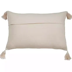Online Kirklands Home Beige Frayed Tassel Lumbar Pillow