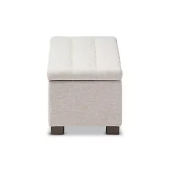Sale Kirklands Home Beige Grid-Tufted Contemporary Storage Bench Tan