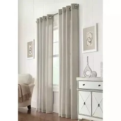 Sale Kirklands Home Beige Linen Light Filtering Curtain Panel, 95 in. Brown